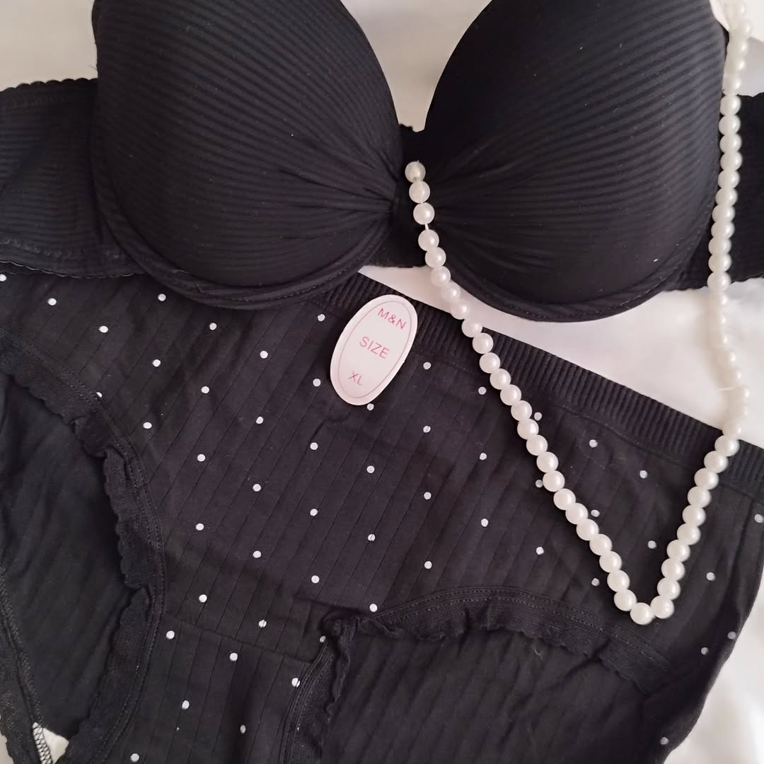 ست سوتین فنر دار و شورت نخی عروسکی سایز ۸۰/۸۵/۹۰