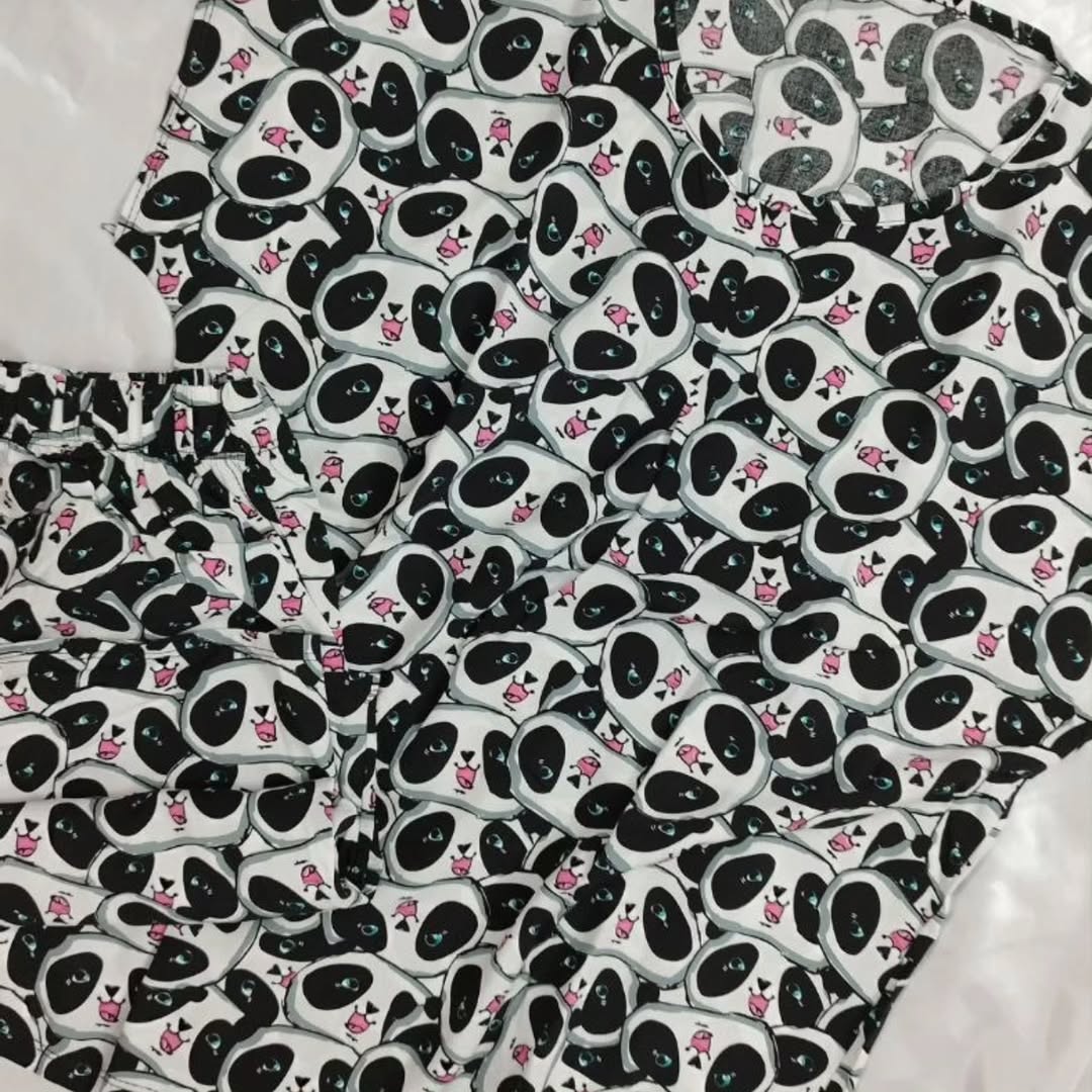 ست تیشرت و شلوار نخی دخترانه